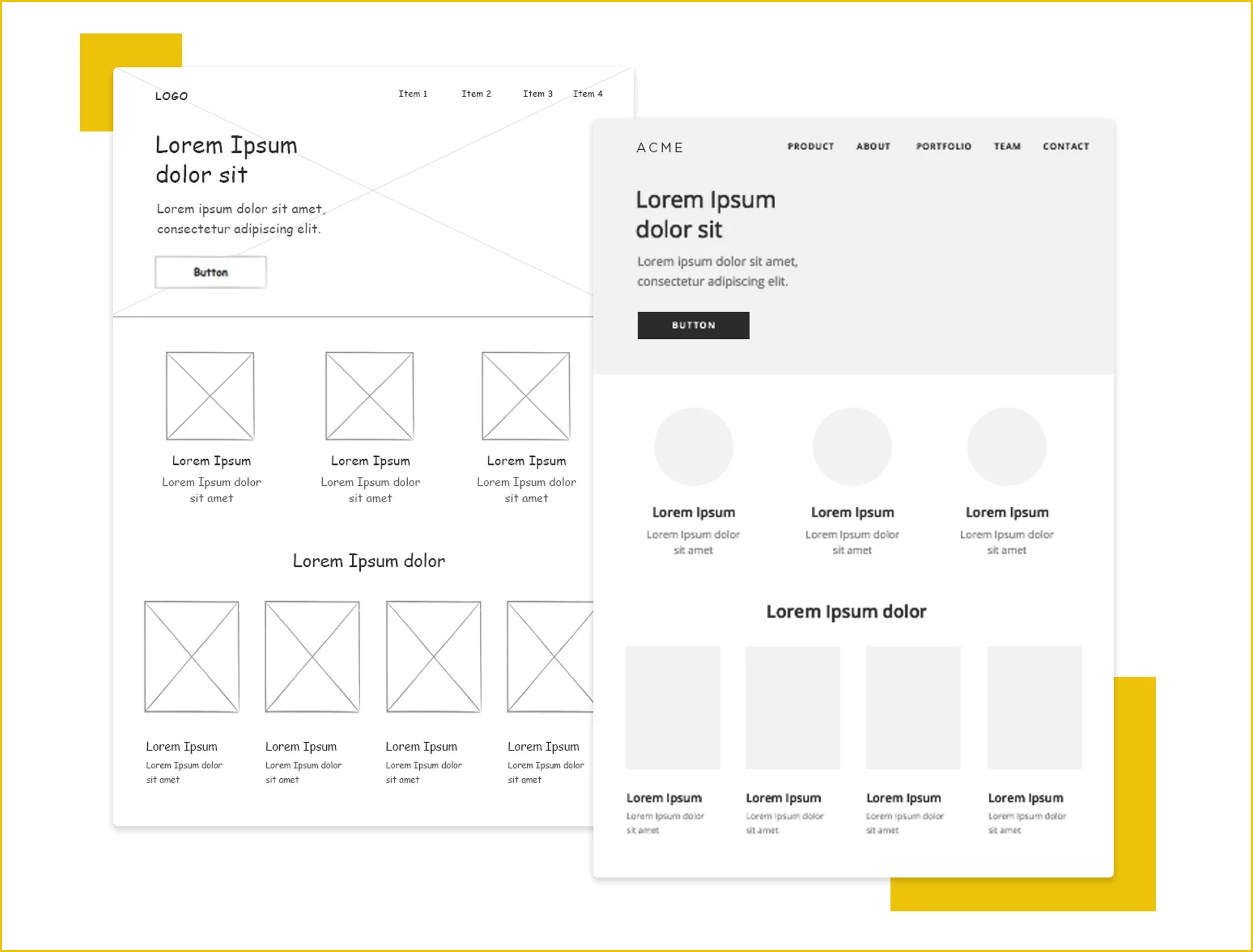 website wireframe